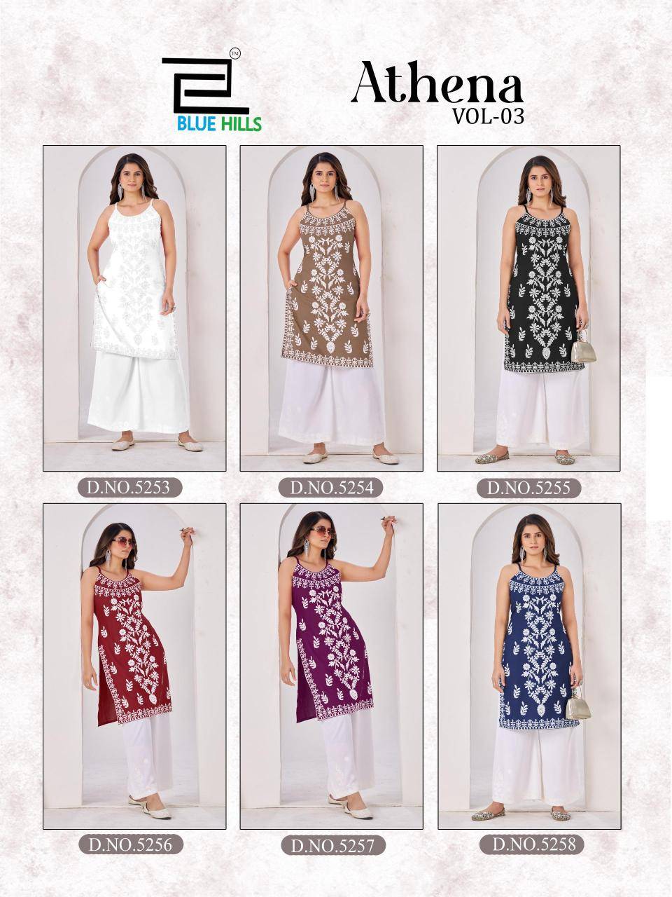 Blue hills athena vol 3 Wholesale kurtis in Ahmedabad